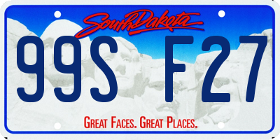 SD license plate 99SF27