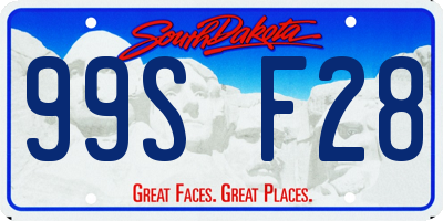 SD license plate 99SF28
