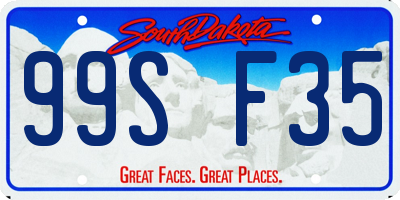 SD license plate 99SF35