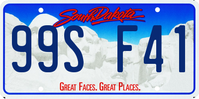 SD license plate 99SF41