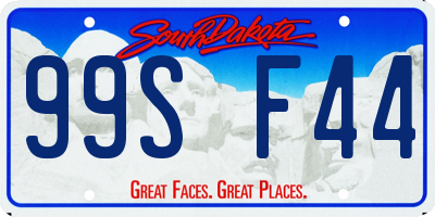 SD license plate 99SF44