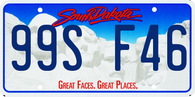SD license plate 99SF46