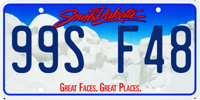 SD license plate 99SF48