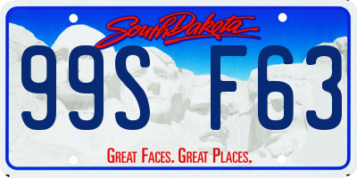SD license plate 99SF63