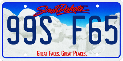 SD license plate 99SF65
