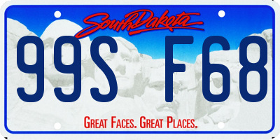SD license plate 99SF68
