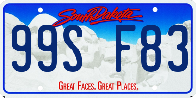 SD license plate 99SF83