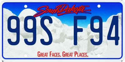 SD license plate 99SF94