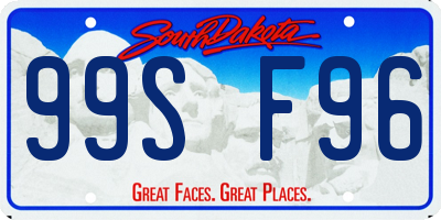 SD license plate 99SF96