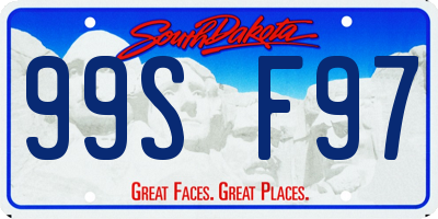 SD license plate 99SF97