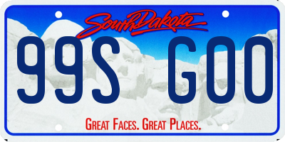 SD license plate 99SG00