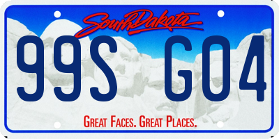 SD license plate 99SG04