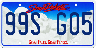 SD license plate 99SG05