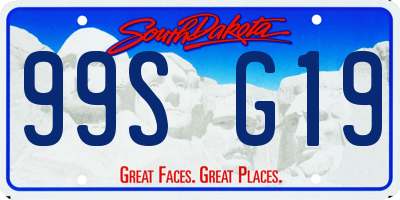 SD license plate 99SG19