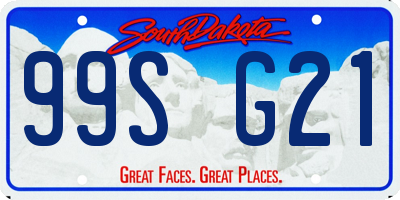 SD license plate 99SG21