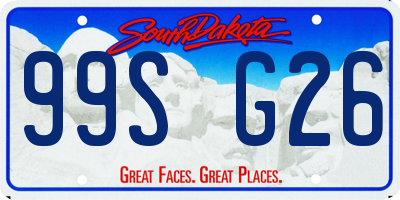 SD license plate 99SG26