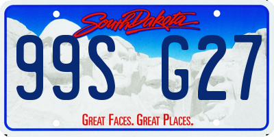 SD license plate 99SG27
