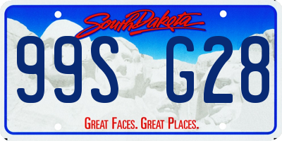 SD license plate 99SG28