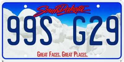 SD license plate 99SG29