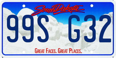 SD license plate 99SG32