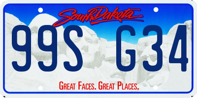 SD license plate 99SG34