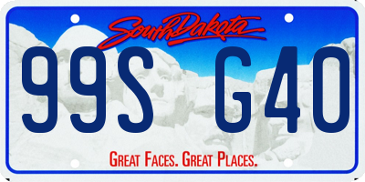 SD license plate 99SG40