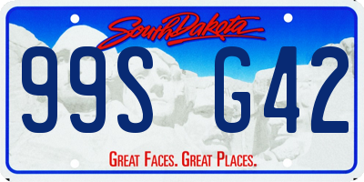 SD license plate 99SG42