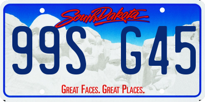 SD license plate 99SG45