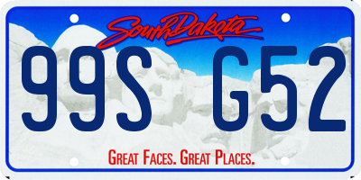 SD license plate 99SG52