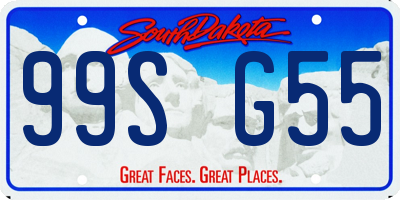 SD license plate 99SG55