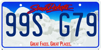 SD license plate 99SG79