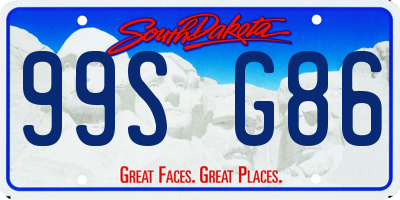 SD license plate 99SG86