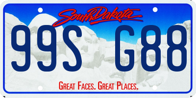 SD license plate 99SG88