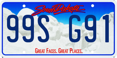 SD license plate 99SG91