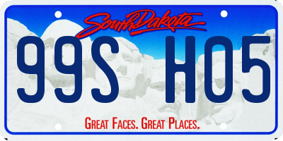 SD license plate 99SH05