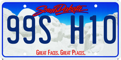 SD license plate 99SH10