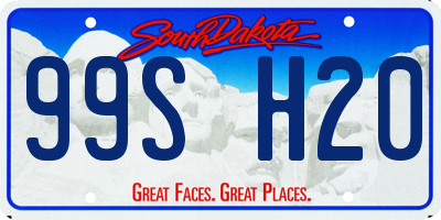 SD license plate 99SH20