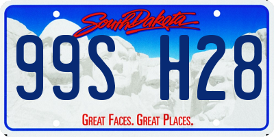 SD license plate 99SH28