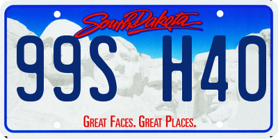 SD license plate 99SH40