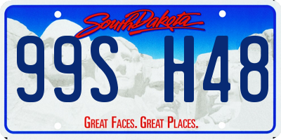 SD license plate 99SH48