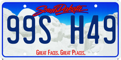 SD license plate 99SH49