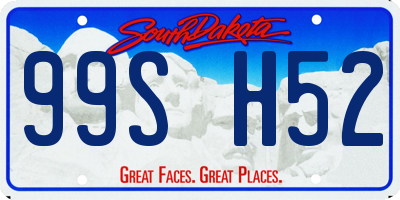 SD license plate 99SH52