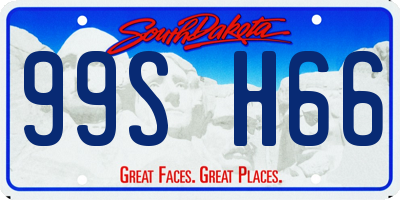 SD license plate 99SH66