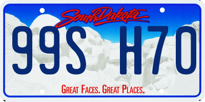 SD license plate 99SH70