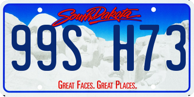 SD license plate 99SH73