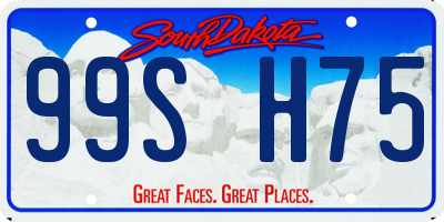 SD license plate 99SH75