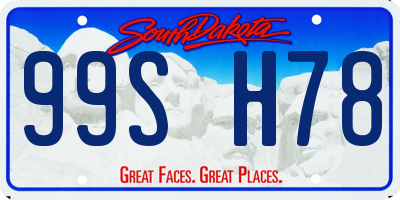 SD license plate 99SH78