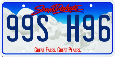 SD license plate 99SH96