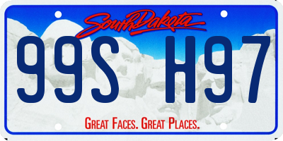 SD license plate 99SH97