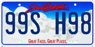 SD license plate 99SH98